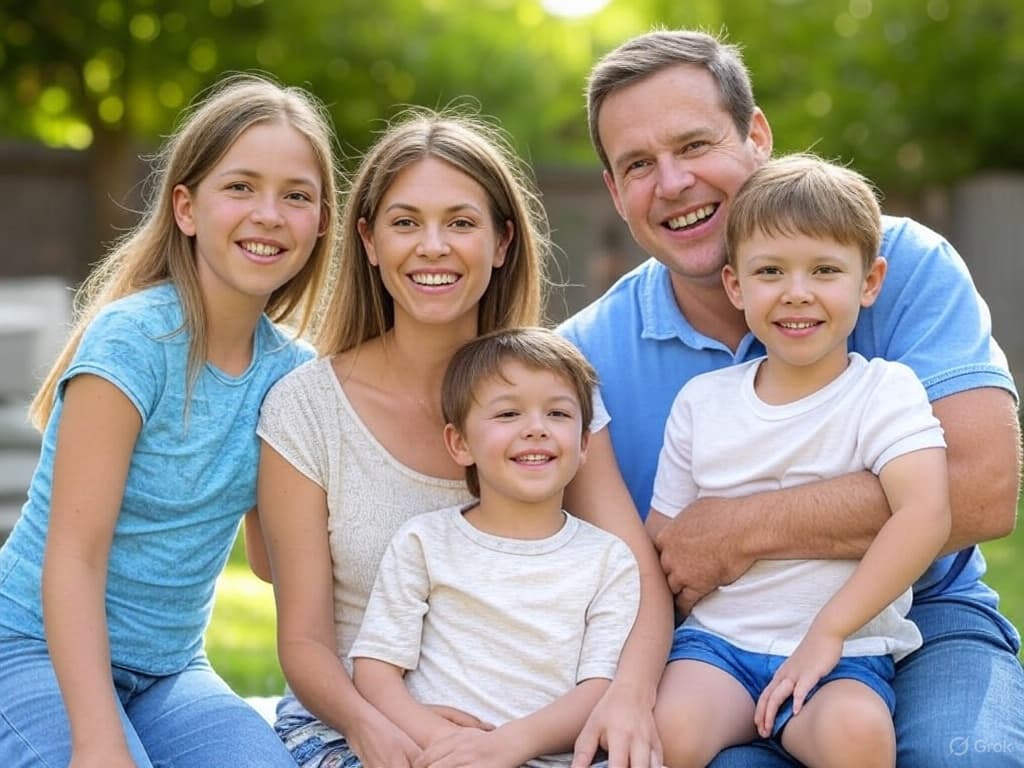 Family enjoying freedom from health insurance