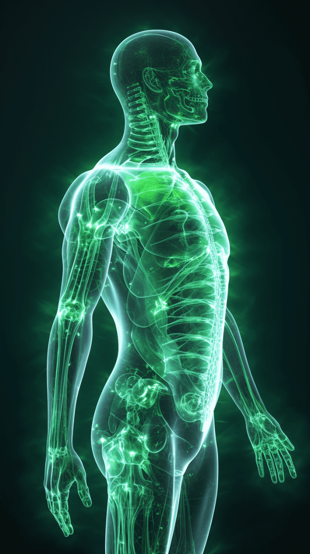 Human anatomy showing areas benefited by moringa