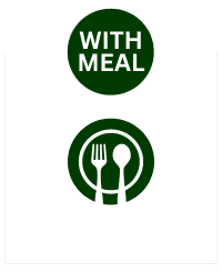 With an 8 oz glass of water