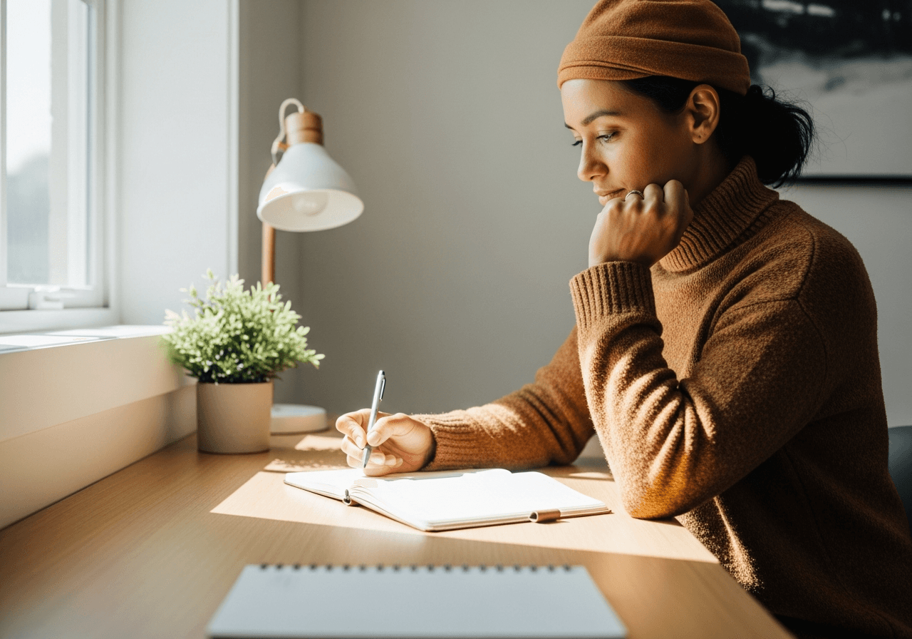 Person journaling or planning