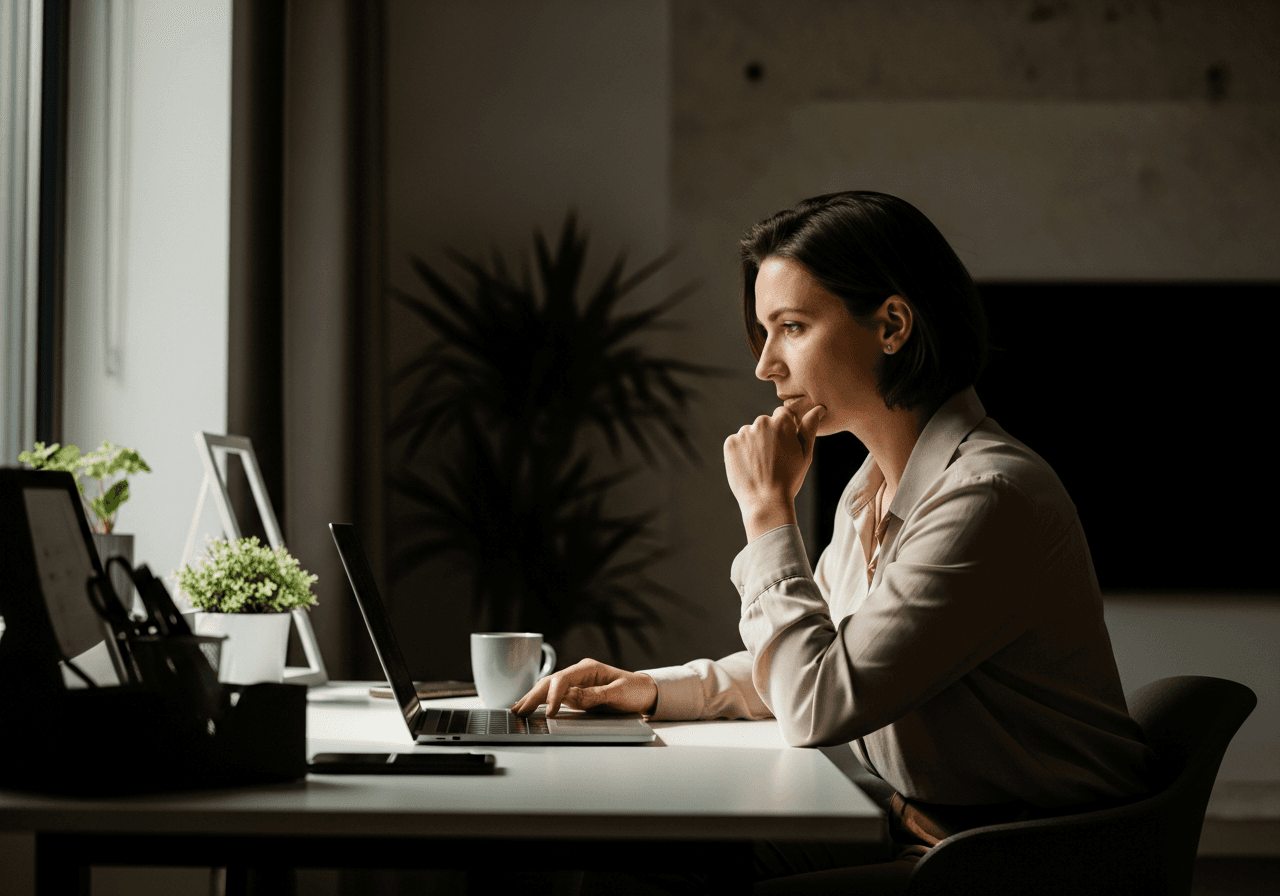 Busy Professional working